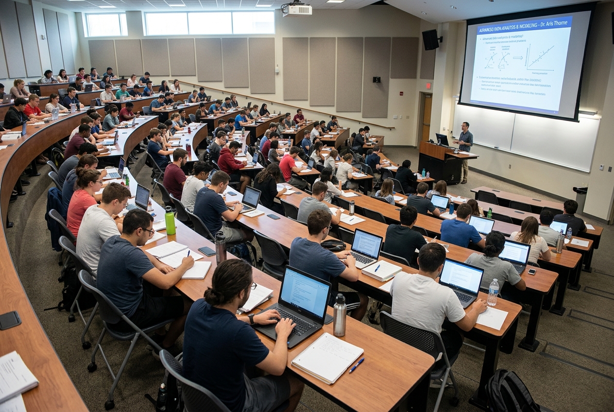 Lecture hall seating with integrated writing tablets