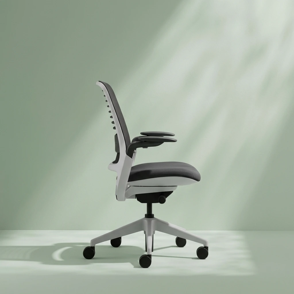 Steelcase chair on green background