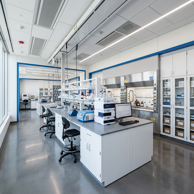 Modern laboratory with professional lab furniture